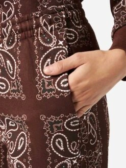 MC2 Saint Barth Woman Fleece Pants With Brown Bandanna Print -MC2 Saint Barth Shop fleece woman pants bandanna 5
