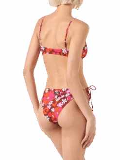 MC2 Saint Barth Woman Bralette Bikini With Retro Flower Print -MC2 Saint Barth Shop flower power bralette bikini 4