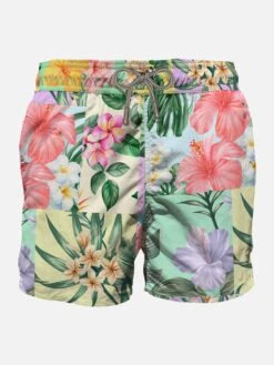 Patchflower Mid-length Swim Shorts