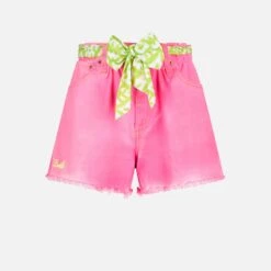 MC2 Saint Barth Woman Upcycled Pink Denim Shorts Arizona With Embroidery 9 MC2 Saint Barth Woman Upcycled Pink Denim Shorts Arizona With Embroidery -MC2 Saint Barth Shop fluo pink denim shorts woman 4