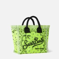 MC2 Saint Barth Colette Fluo Yellow Handbag With Bandanna Print 11 MC2 Saint Barth Colette Fluo Yellow Handbag With Bandanna Print -MC2 Saint Barth Shop fluo yellow bandanna colette handbag 3