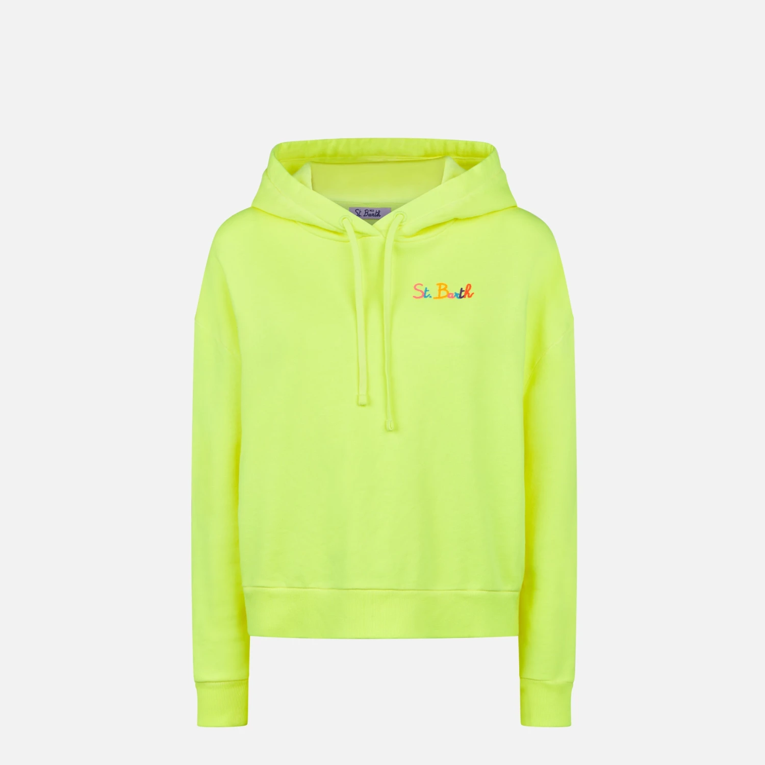 MC2 Saint Barth Fluo Yellow Hoodie With St. Barth Embroidery 7 MC2 Saint Barth Fluo Yellow Hoodie With St. Barth Embroidery - Image 5
