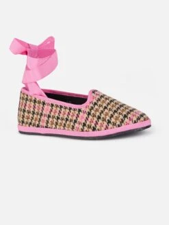 MC2 Saint Barth Girl Pied De Poule Slipper Loafers | MY CHALOM SPECIAL EDITION
