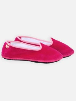 Fucsia Velvet Slippers Friulane