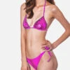 Fuchsia Sequined Triangle Bikini -MC2 Saint Barth Shop fucsia paillettes triangle bikini sequins