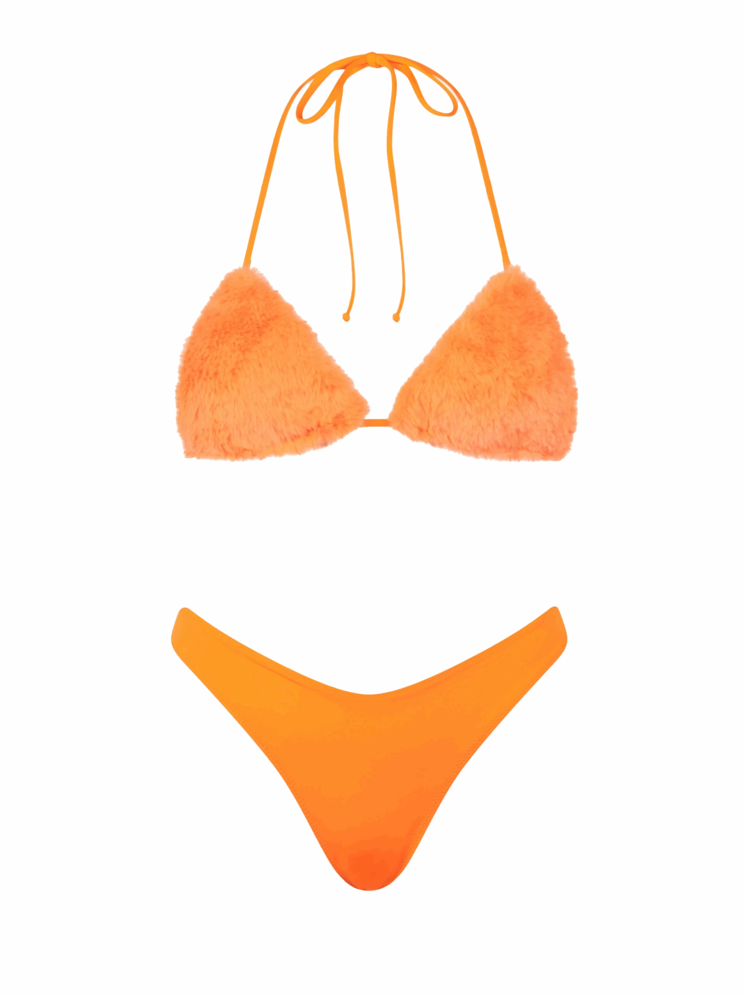 MC2 Saint Barth Woman Fluo Orange Triangle Bikini 3 MC2 Saint Barth Woman Fluo Orange Triangle Bikini