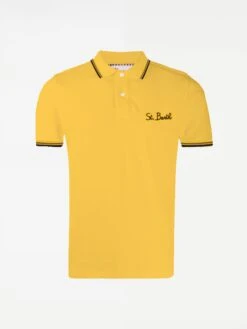 Stretch Piquet Polo With Front Embroidery