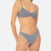 Woman Bralette Bikini With Gingham Print