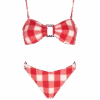 Gingham Bralette Bikini With Rings