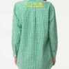 MC2 Saint Barth Green Gingham Cotton Shirt With Embroidery -MC2 Saint Barth Shop gingham cotton green shirt 1 1