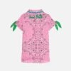 MC2 Saint Barth Girl Shirt Dress With Bandanna Print -MC2 Saint Barth Shop girl shirt embroidery bandanna 1 1