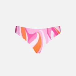 MC2 Saint Barth Girl Swim Briefs With Multicolor Waves Print -MC2 Saint Barth Shop girl wave bow swim briefs 1
