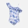 MC2 Saint Barth Girl Ruffled One Piece Carin Swimsuit With Toile De Jouy Print 2 MC2 Saint Barth Girl Ruffled One Piece Carin Swimsuit With Toile De Jouy Print -MC2 Saint Barth Shop girl swimsuit toile de jouy front