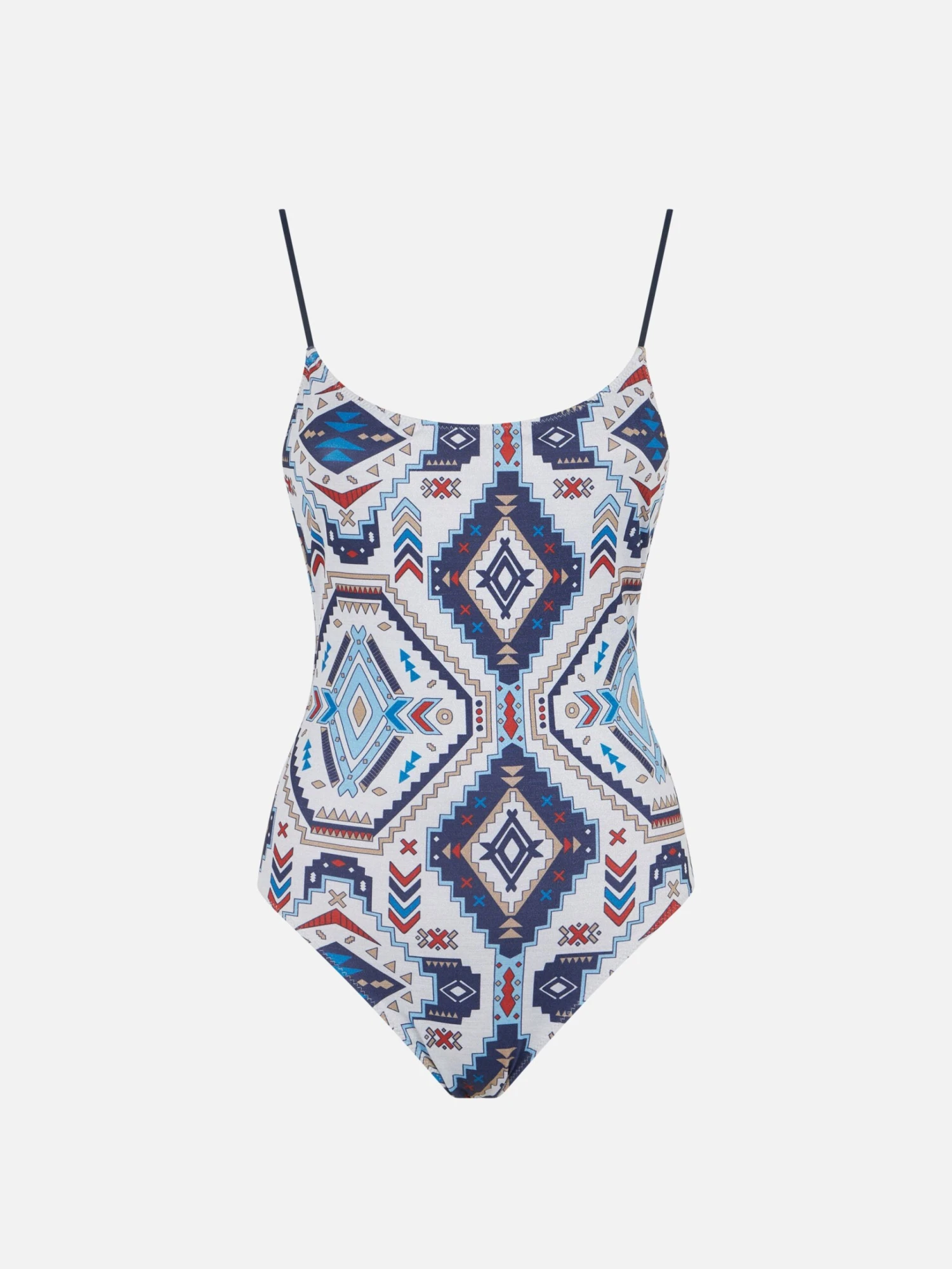 Woman One Piece Swimsuit With Glitter Aztec Print 3 Woman One Piece Swimsuit With Glitter Aztec Print