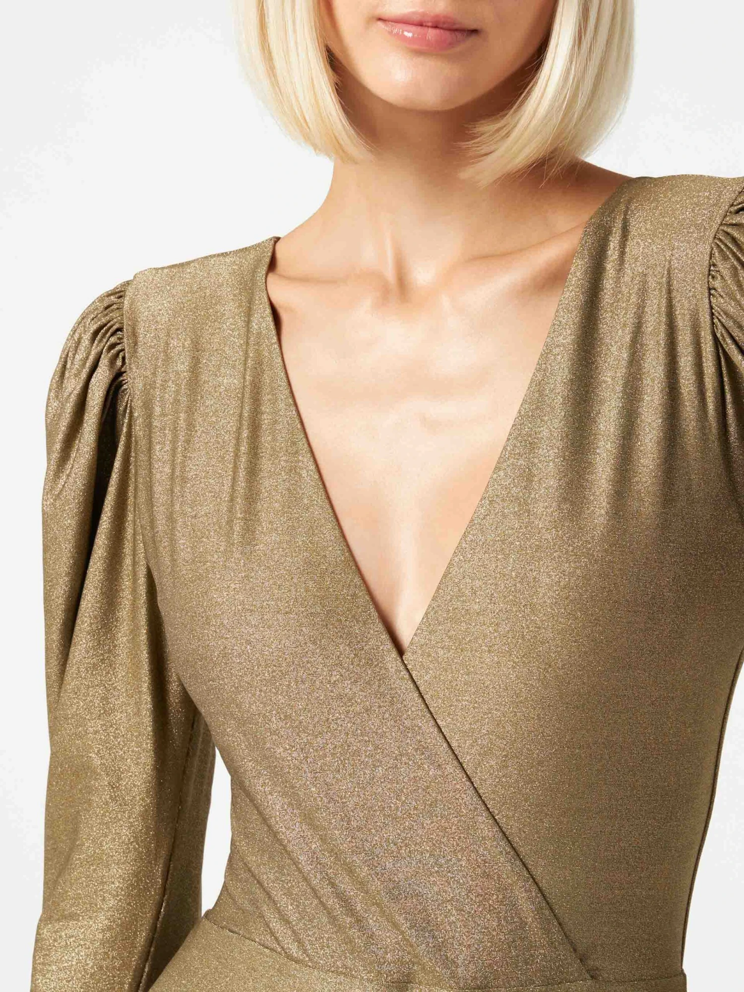 Knitted Glitter Gold Bodywear / One Piece Swimsuit 6 Knitted Glitter Gold Bodywear / One Piece Swimsuit - Image 4