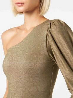 Knitted Glitter Gold One Shoulder Swimsuit / Bodywear -MC2 Saint Barth Shop gold bodysuit woman 3 7c89bb91 daa6 4682 a766 c7cfa37a2371