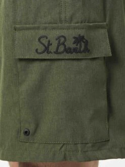 MC2 Saint Barth Man Military Green Comfort And Stretch Swim Shorts 11 MC2 Saint Barth Man Military Green Comfort And Stretch Swim Shorts -MC2 Saint Barth Shop green comfort swimshorts man 3