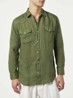 Dark Greenlinen Shirt