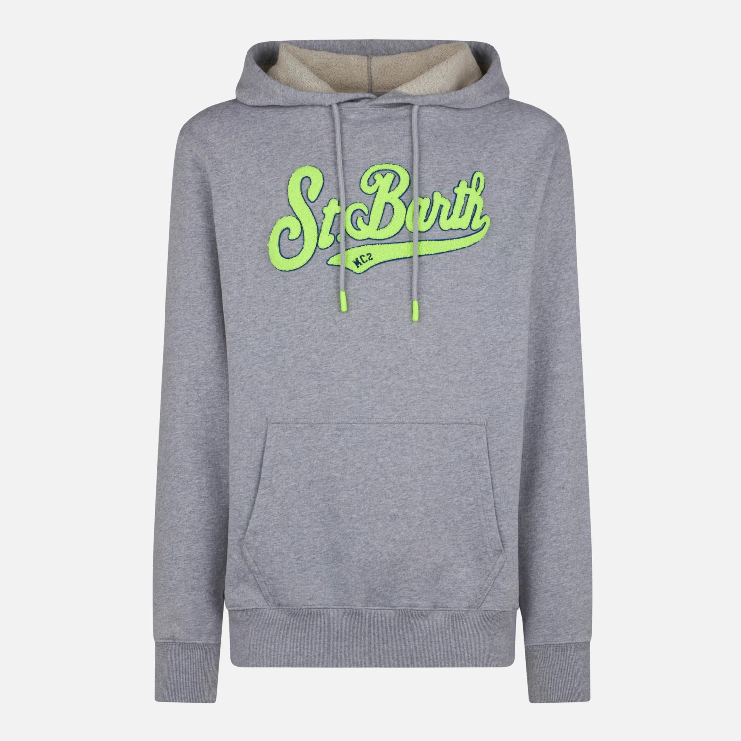 MC2 Saint Barth Man Cotton Hooded Grey Sweatshirt 6 MC2 Saint Barth Man Cotton Hooded Grey Sweatshirt - Image 4