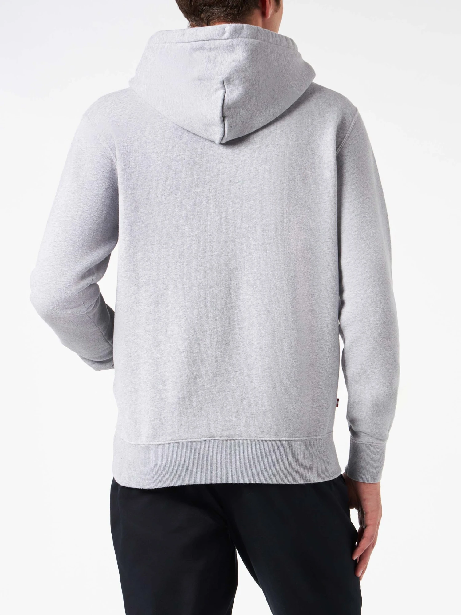 MC2 Saint Barth Man Grey Hoodie With Not Today Embroidery 4 MC2 Saint Barth Man Grey Hoodie With Not Today Embroidery - Image 2