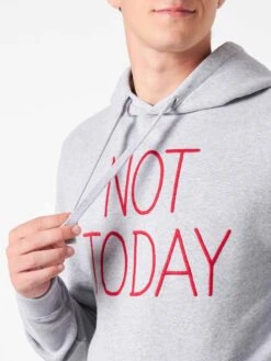 MC2 Saint Barth Man Grey Hoodie With Not Today Embroidery 8 MC2 Saint Barth Man Grey Hoodie With Not Today Embroidery -MC2 Saint Barth Shop hoodie embroidery man grey 3