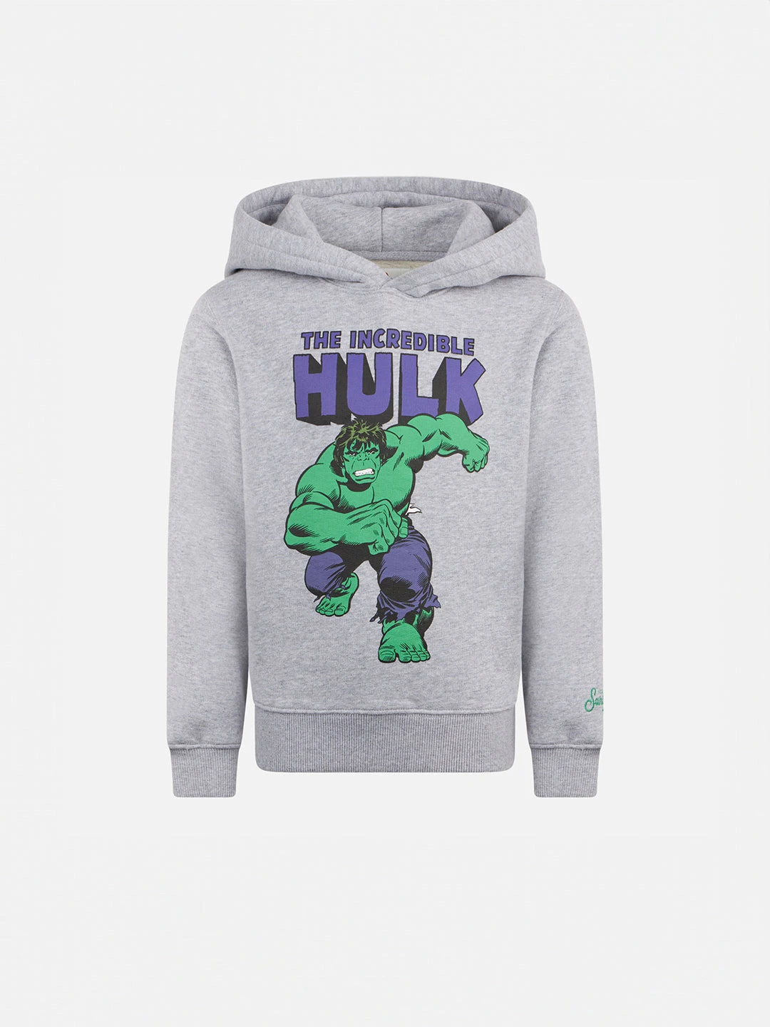 MC2 Saint Barth Boy Hoodie With The Incredible Hulk Print | MARVEL SPECIAL EDITION