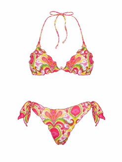 MC2 Saint Barth Woman Triangle Bikini With Ikat Print