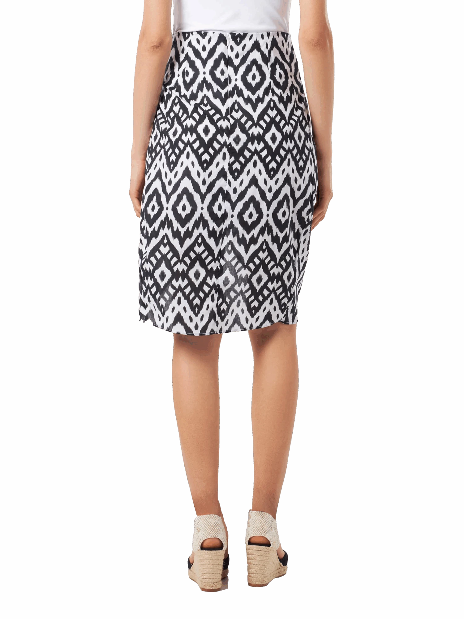 MC2 Saint Barth Woman Midi Skirt Amanda With Ikat Print 4 MC2 Saint Barth Woman Midi Skirt Amanda With Ikat Print - Image 2