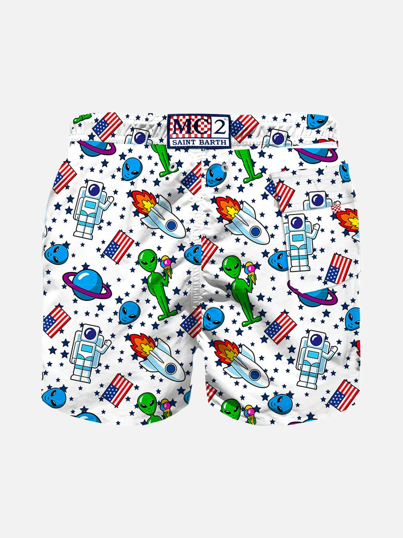 Space Print Boy Swim Shorts 4 Space Print Boy Swim Shorts - Image 2