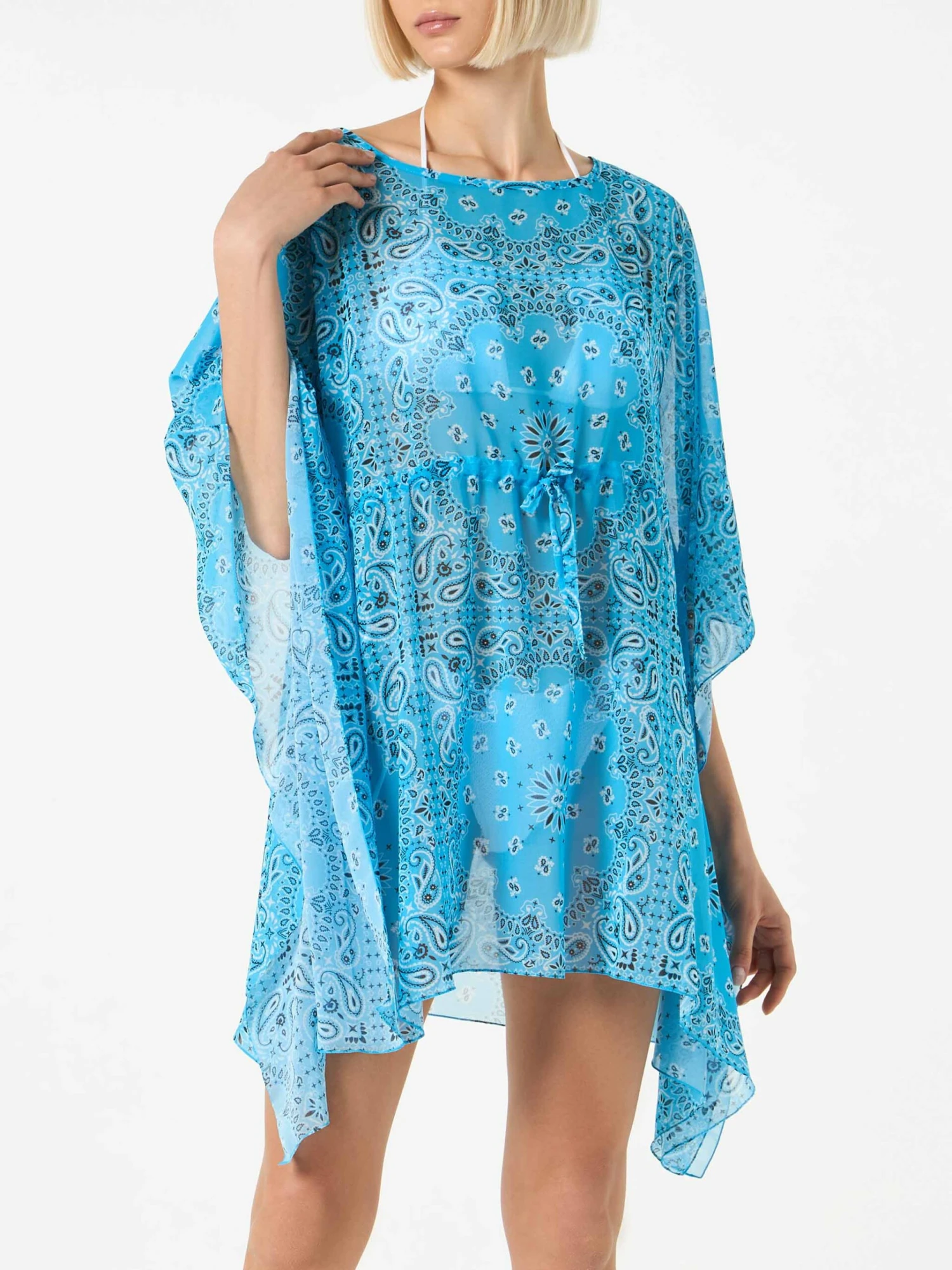 MC2 Saint Barth Turquoise Bandanna Print Caftan 3 MC2 Saint Barth Turquoise Bandanna Print Caftan
