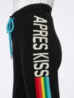 Knitted Sweatpants With Rainbow Intarsia -MC2 Saint Barth Shop knitted jogger pants woman 3