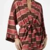 Striped Knitted Kimono Cardigan -MC2 Saint Barth Shop knitted kimono brown lurex