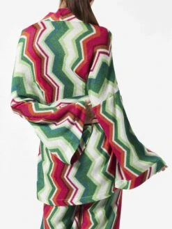 Chevron Knitted Kimono Cardigan -MC2 Saint Barth Shop knitted kimono cardigan 1