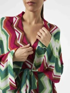 Chevron Knitted Kimono Cardigan -MC2 Saint Barth Shop knitted kimono cardigan 2