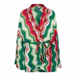 Chevron Knitted Kimono Cardigan -MC2 Saint Barth Shop knitted kimono cardigan 1