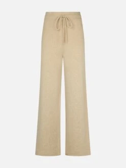 Knitted Beige Palazzo Pants -MC2 Saint Barth Shop knitted palazzo pants beige woman 4