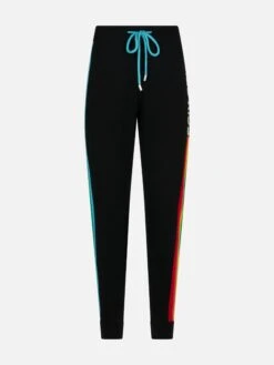 Knitted Sweatpants With Rainbow Intarsia -MC2 Saint Barth Shop knitted woman joggers wool 4
