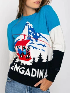 Woman Sweater Engadina Vintage Postcard Print 12 Woman Sweater Engadina Vintage Postcard Print -MC2 Saint Barth Shop knitwear mountain 6d780707 b30d 477f b6d9 370a11f16293