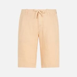 Beige Linen Bermuda Short -MC2 Saint Barth Shop linen beige bermuda man 4