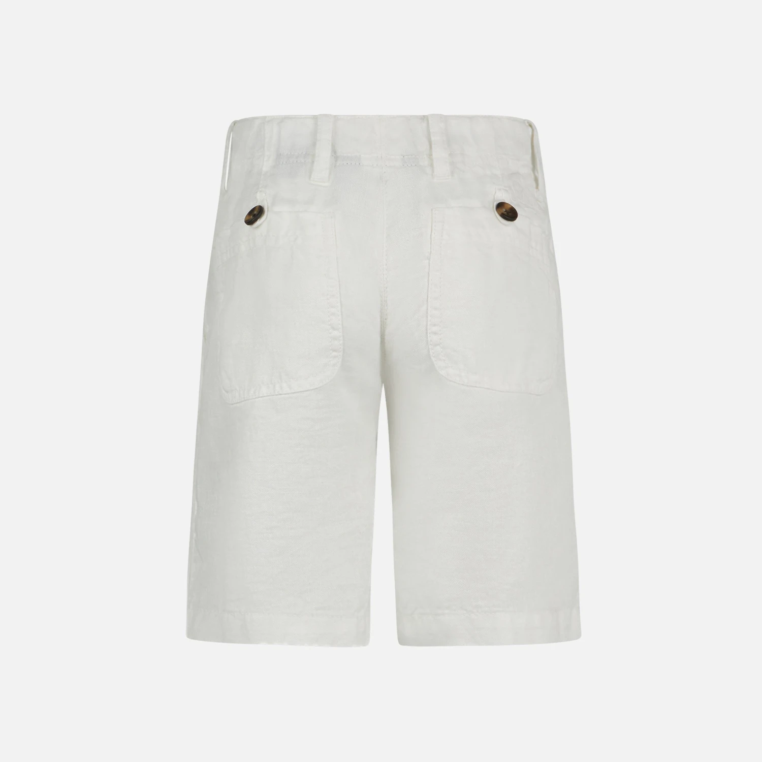 Boy White Linen Bermuda 4 Boy White Linen Bermuda - Image 2