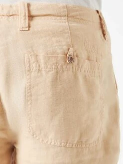 Beige Linen Bermuda Short -MC2 Saint Barth Shop linen bermuda man beige 3