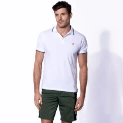 Military Green Swim Shorts With Contrast Lateral Band -MC2 Saint Barth Shop looboook venice