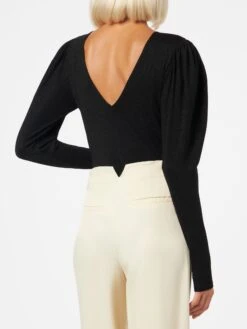 Knitted Glitter Black One Piece Swimsuit / Bodywear -MC2 Saint Barth Shop lurex black bodysuit woman 2