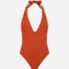 Lurex Orange One Piece Swimsuit 2 Lurex Orange One Piece Swimsuit -MC2 Saint Barth Shop lurex swimsuit woman orange 4