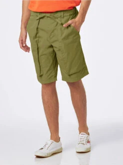 MC2 Saint Barth Man Military Green Bermuda With Side Pockets