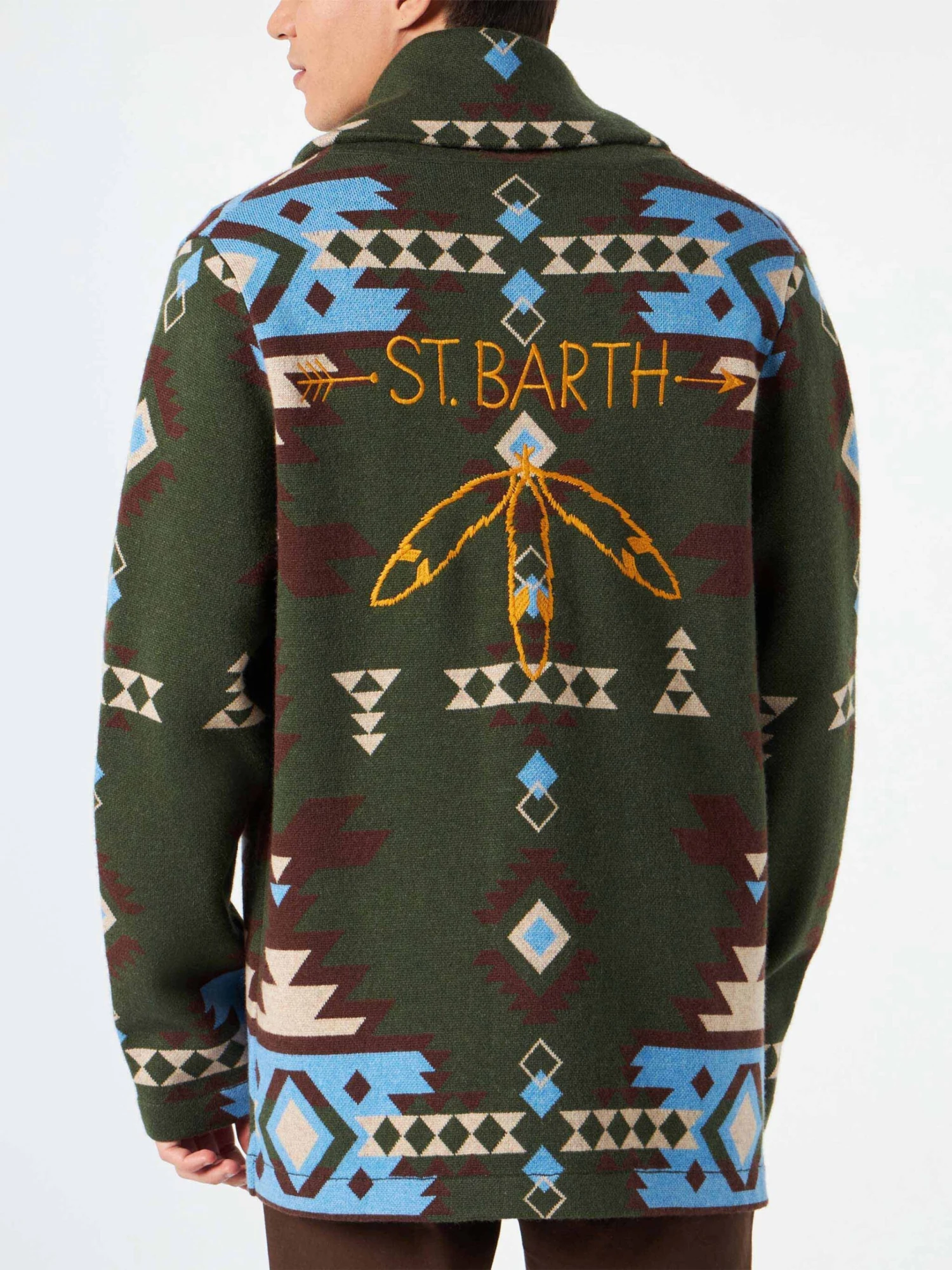 MC2 Saint Barth Man Knit Jacket With Embroidery 3 MC2 Saint Barth Man Knit Jacket With Embroidery