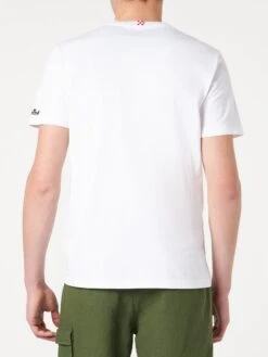 MC2 Saint Barth Man Cotton T-shirt With Green Bandanna Pocket -MC2 Saint Barth Shop man cotton tshirt green bandanna pocket 3
