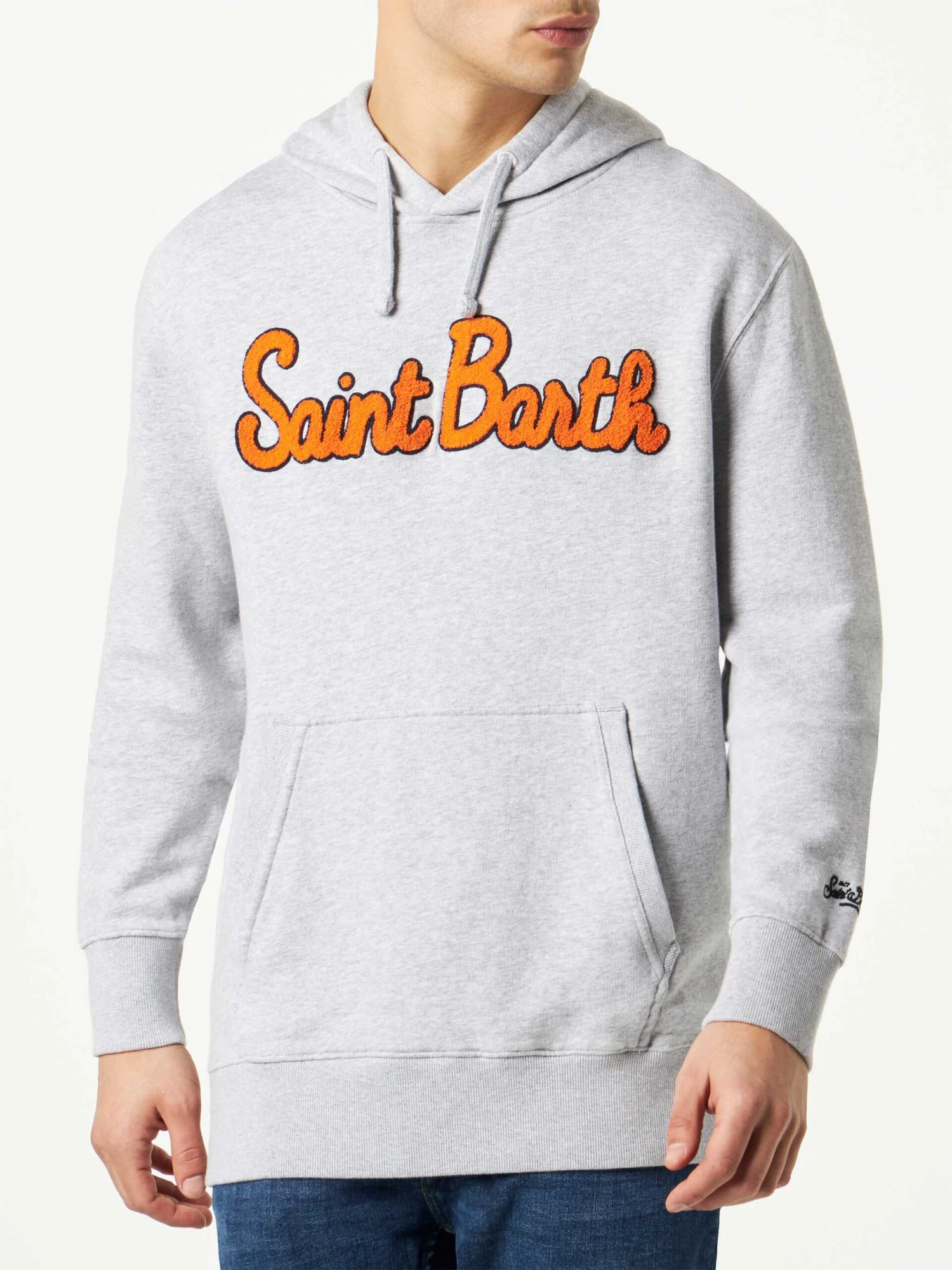 MC2 Saint Barth Man Cotton Hooded Sweatshirt With Patch 3 MC2 Saint Barth Man Cotton Hooded Sweatshirt With Patch