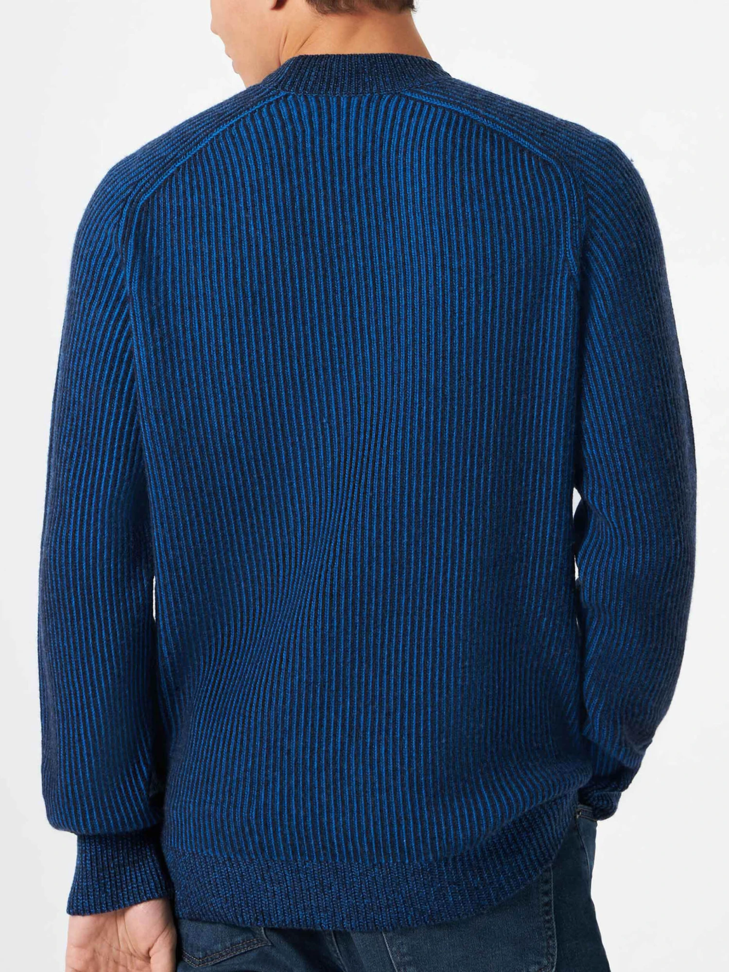 MC2 Saint Barth Davos Ribbed Blue Half-turtleneck Sweater 5 MC2 Saint Barth Davos Ribbed Blue Half-turtleneck Sweater - Image 3