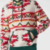 MC2 Saint Barth Man Hooded Knit With Ethnic Pattern